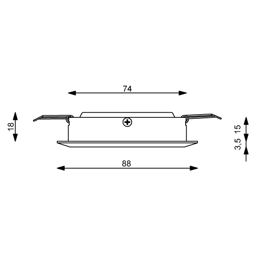 Pivotable recessed spotlight LED EB15-2L (Master) - Omniyacht®
