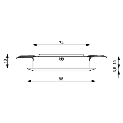 Pivotable recessed spotlight EB15-1L (Slave) - NAVIEL